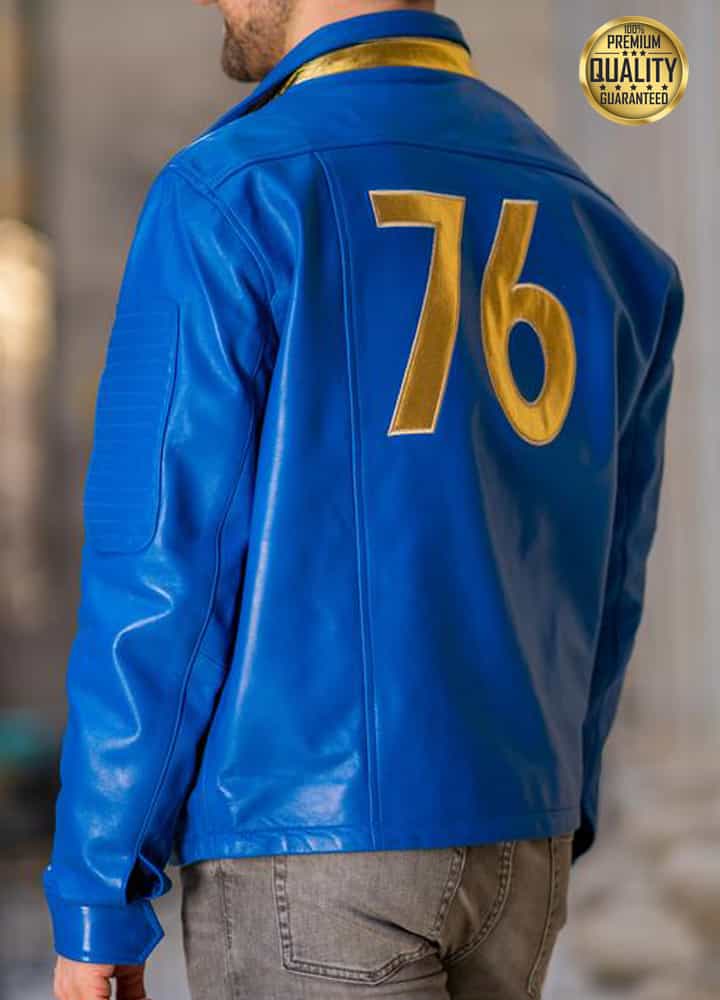 Fallout 76 Vault Blue Leather Jacket